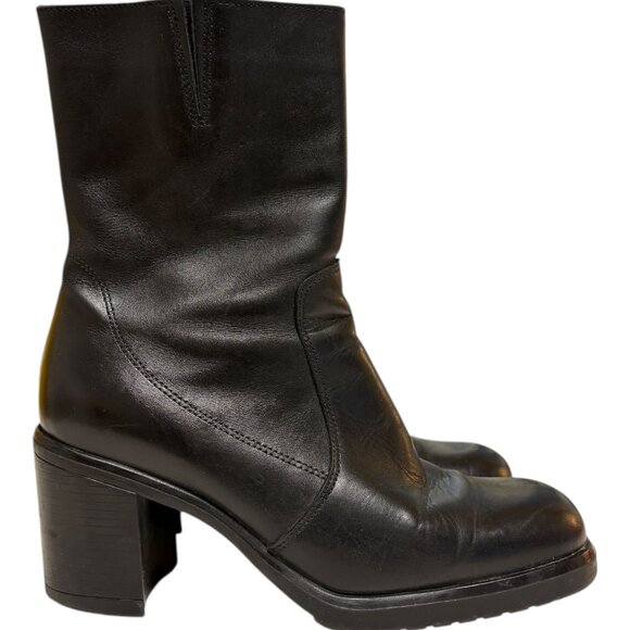 Vintage Cougar Sport Black Ankle Boots (8) - Picture 1 of 5